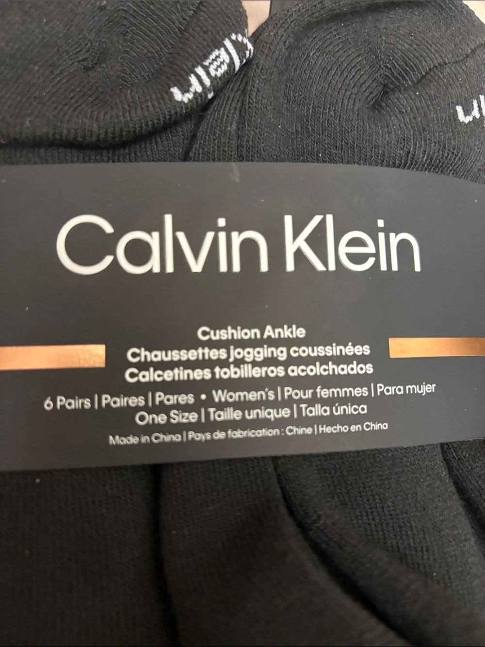 Calvin Klein Men’s Black Cushion Ankle Socks - 6 Pack